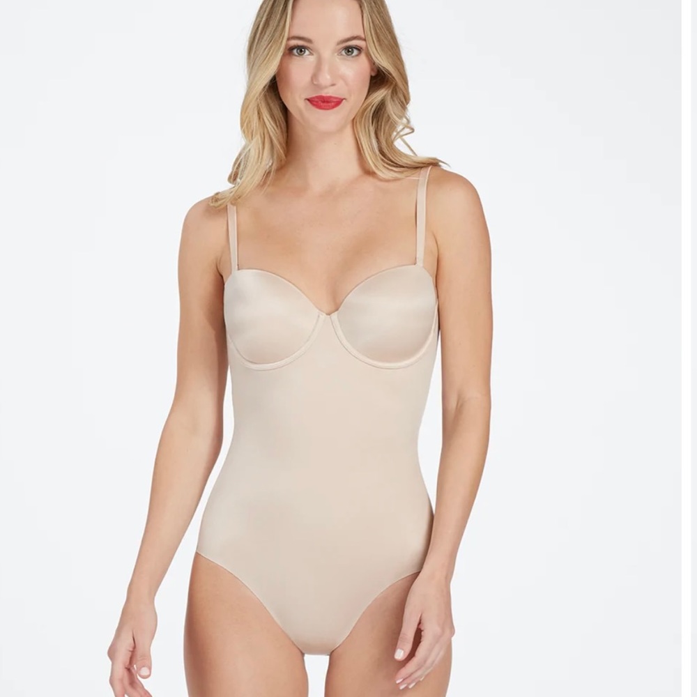 Suit Your Fancy Strapless Cupped Panty Bodysuit